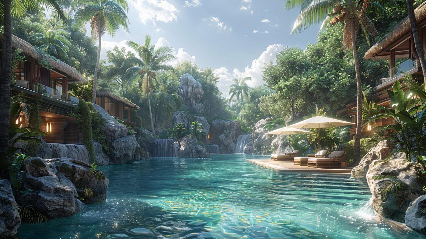 Island resort pool